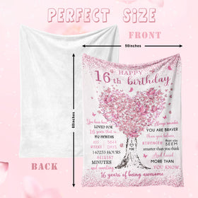 Vuinezo Sweet 16 Blanket travel-friendly size for on-the-go comfort.