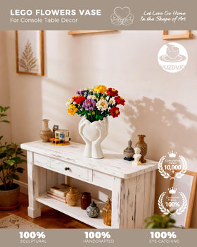 VUZDVJO Vase with pampas grass arrangement for warm, natural vibes.