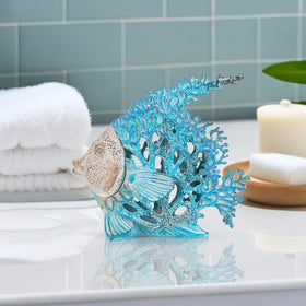 VVGIFTS angelfish sculpture showcases undersea detail for nautical room accents.