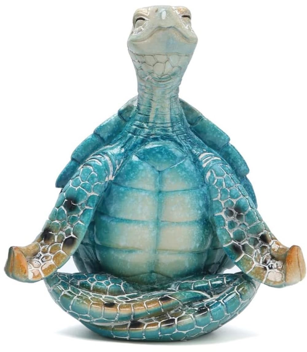 VVGIFTS sea turtle meditation statue adds serene focal point for calm home or office.