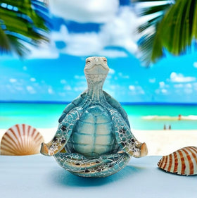 VVGIFTS sea turtle yoga decor brings tranquil vibes to gardens, desks, and living spaces.