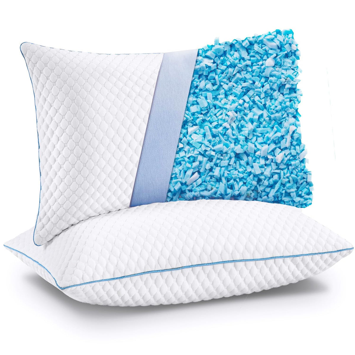 VVZ Cooling Bed Pillow outer cover close-up for breathable, cooling sleep comfort.