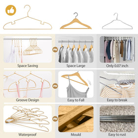 VWV hangers resist water, rust, and fading for long-lasting wardrobe protection.