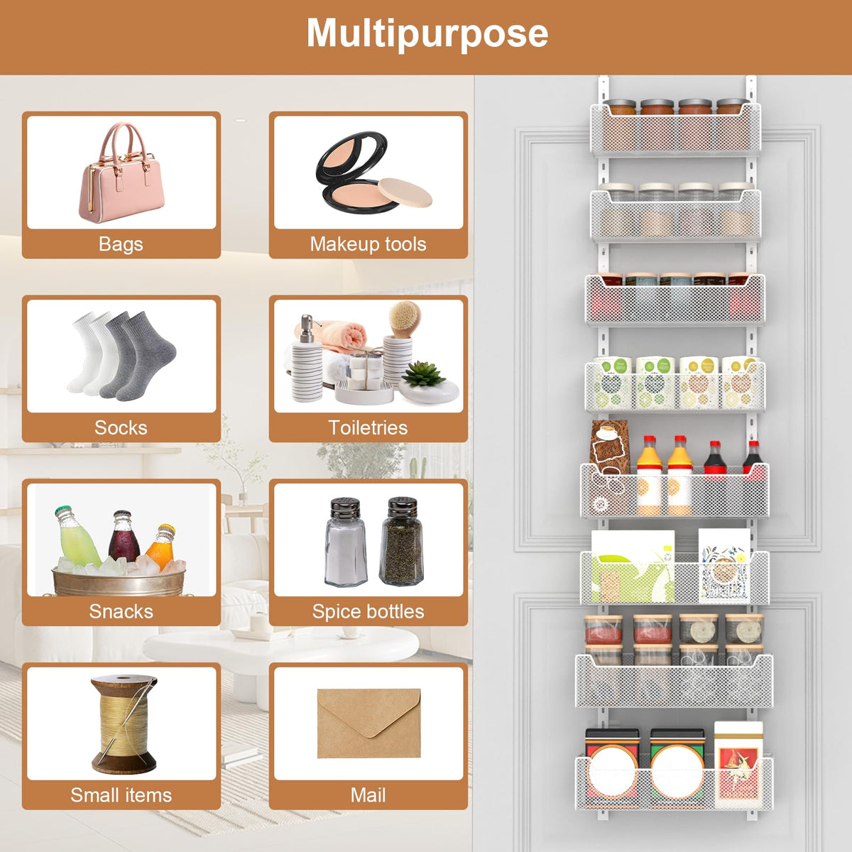 VyGrow Ideal behind-the-door organizer for bedroom and closet organization.