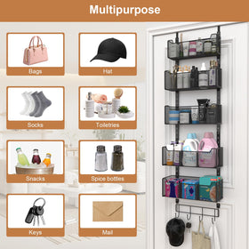Ideal behind a door in bedroom or laundry for neat organization.