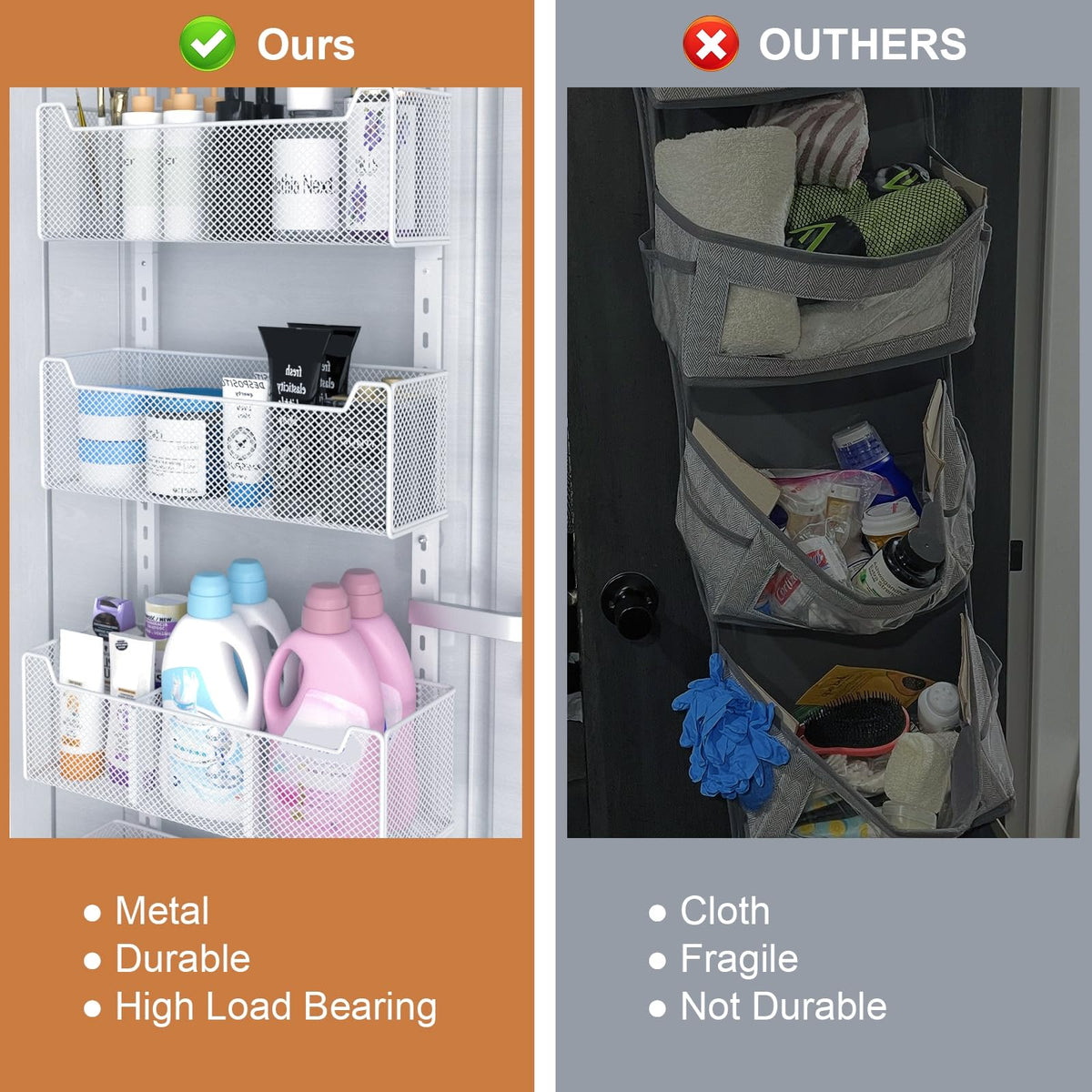 VyGrow kitchen-bathroom-laundry storage organizer fits multiple spaces for everyday essentials