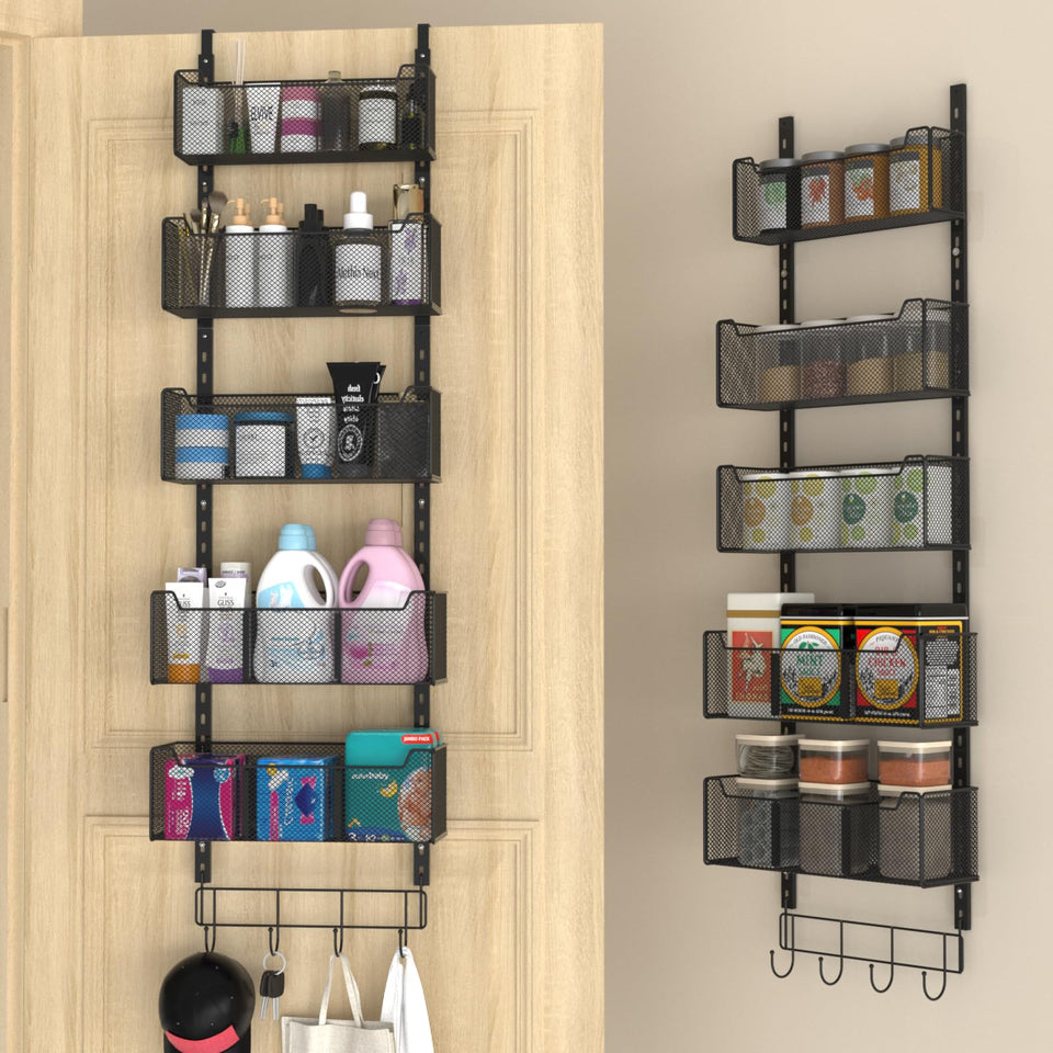 VyGrow over the door organizer shows heavy duty metal construction for durable storage.