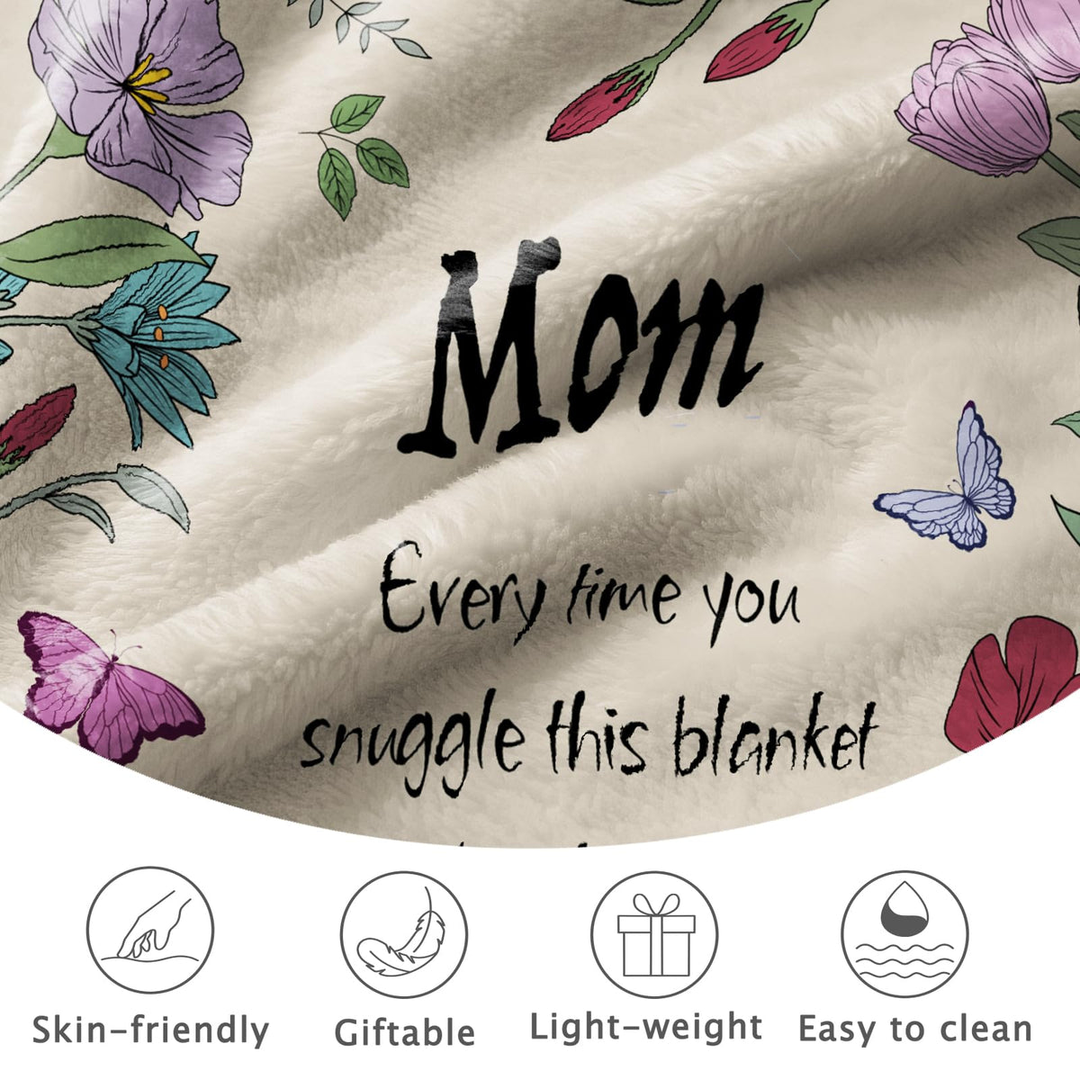 VZITSQS gift-ready blanket symbolizes care and protection for mom.