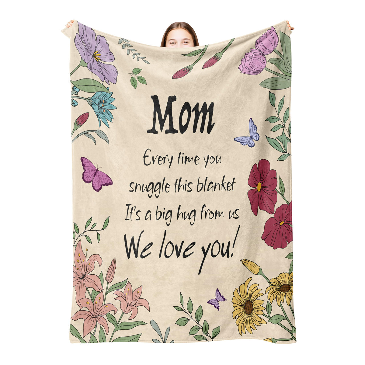 VZITSQS Mothers Day blanket soft fleece for cozy warmth during chilly evenings.