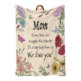 VZITSQS Mothers Day blanket soft fleece for cozy warmth during chilly evenings.