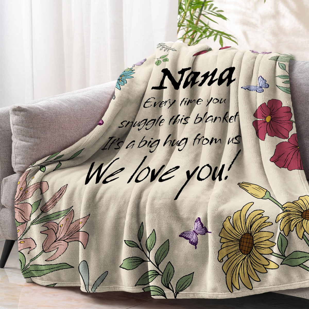 VZITSQS Mothers Day Blanket offers a warm embrace for Nana's relaxation