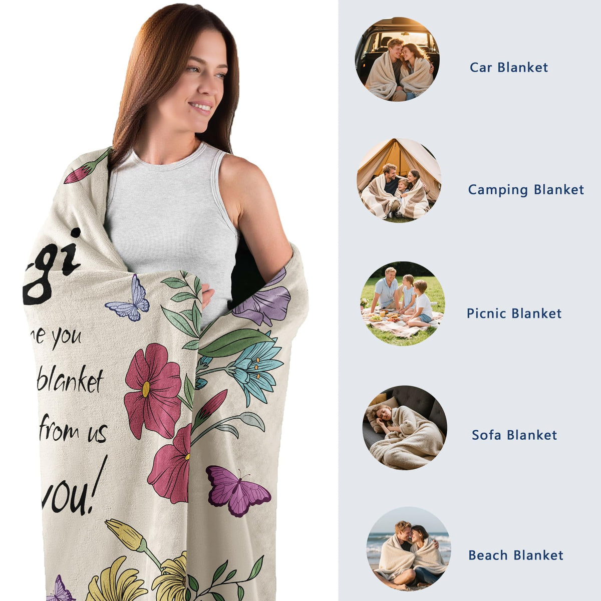 VZITSQS Outdoor cozy blanket, versatile for picnics and chilly evenings.