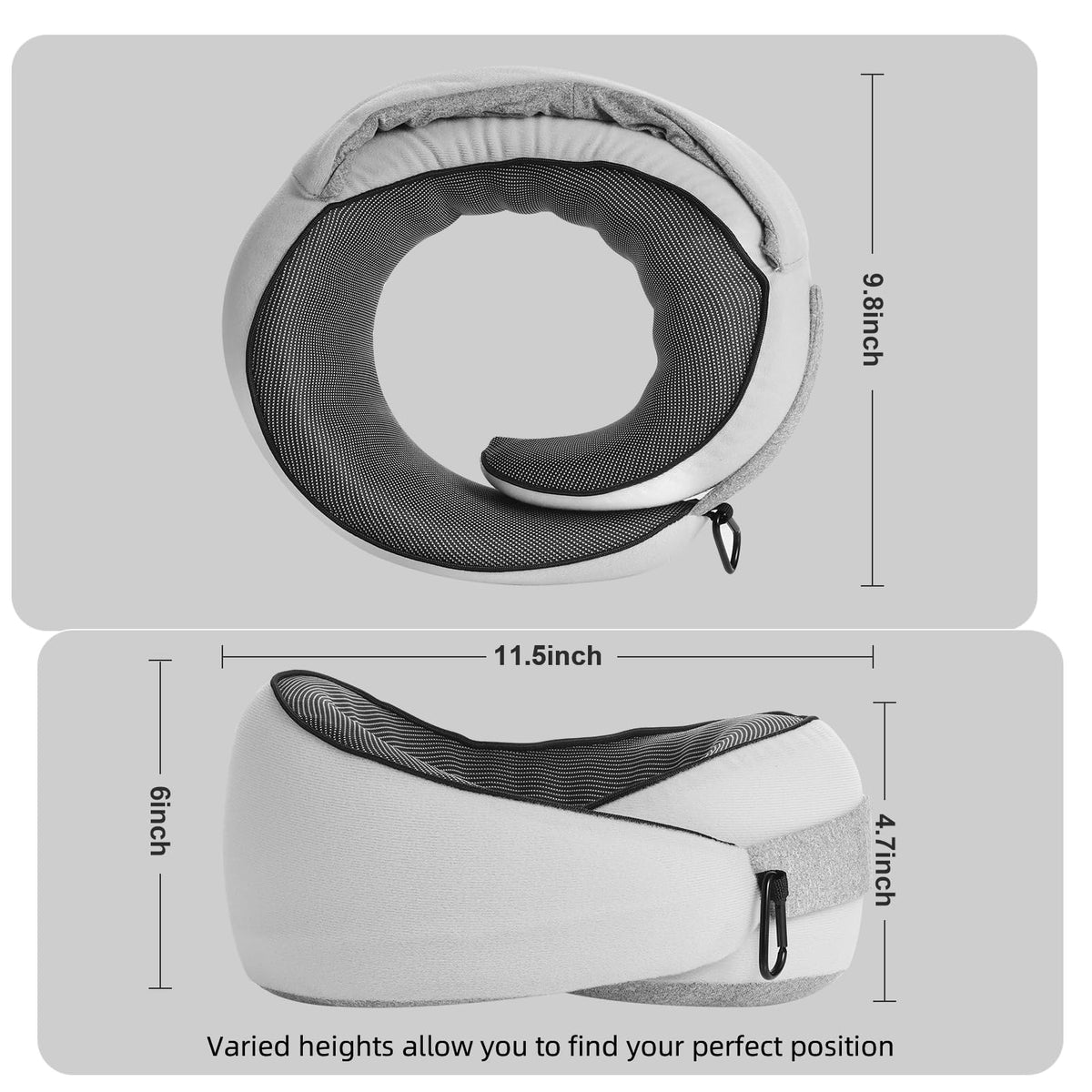 Vzpeun breathable fabric cover with removable design keeps neck cool and clean.