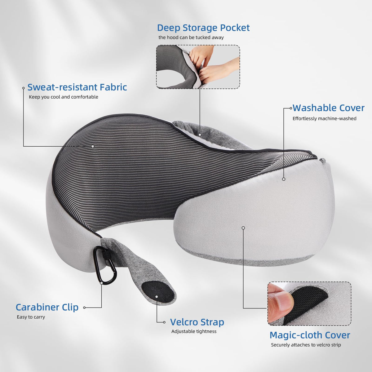 Vzpeun carabiner clip for quick attachment to luggage during travel.