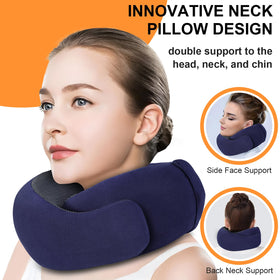 Vzpeun hooded design blocks light for deep, private rest on planes.