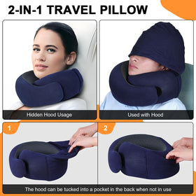 Vzpeun memory foam filling cushions neck and shoulders for plush, lasting comfort.