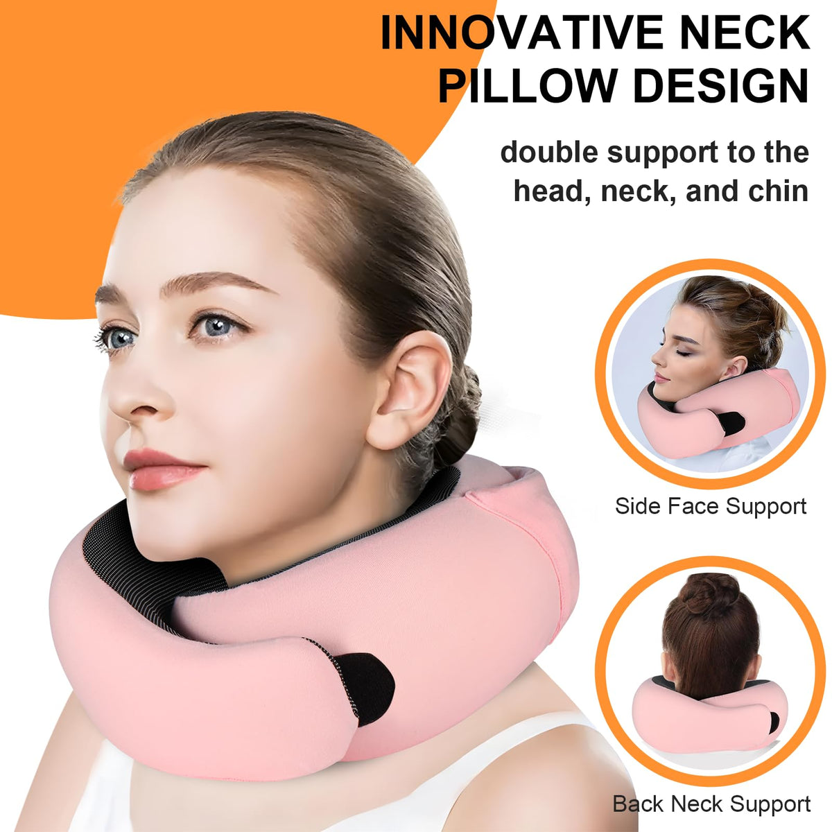 Vzpeun memory foam filling provides contoured neck support.
