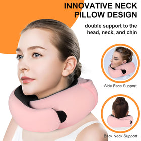 Vzpeun memory foam filling provides contoured neck support.