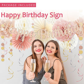Vztipki blush gold balloons add chic color to parties.