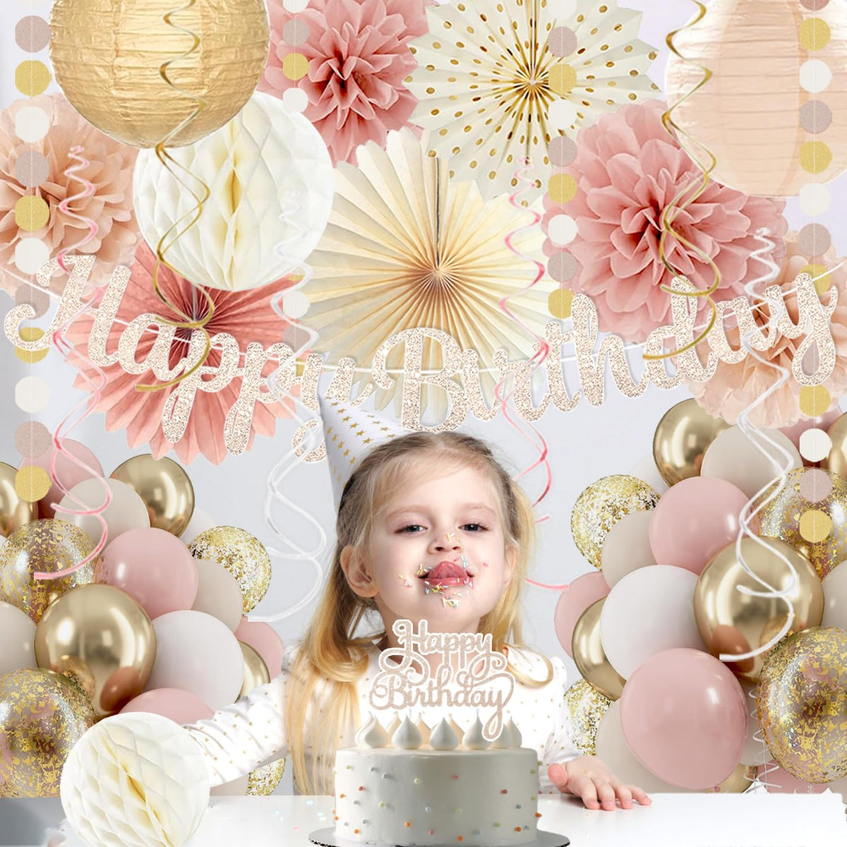 Vztipki circle dots garland creates playful backdrop patterns.