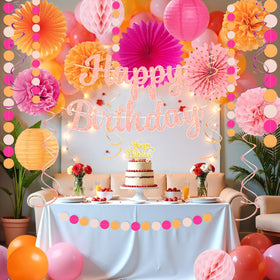 Vztipki circle dots garland offers easy backdrop decoration for photos.
