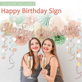Vztipki dusty pink and green balloons for versatile party décor.