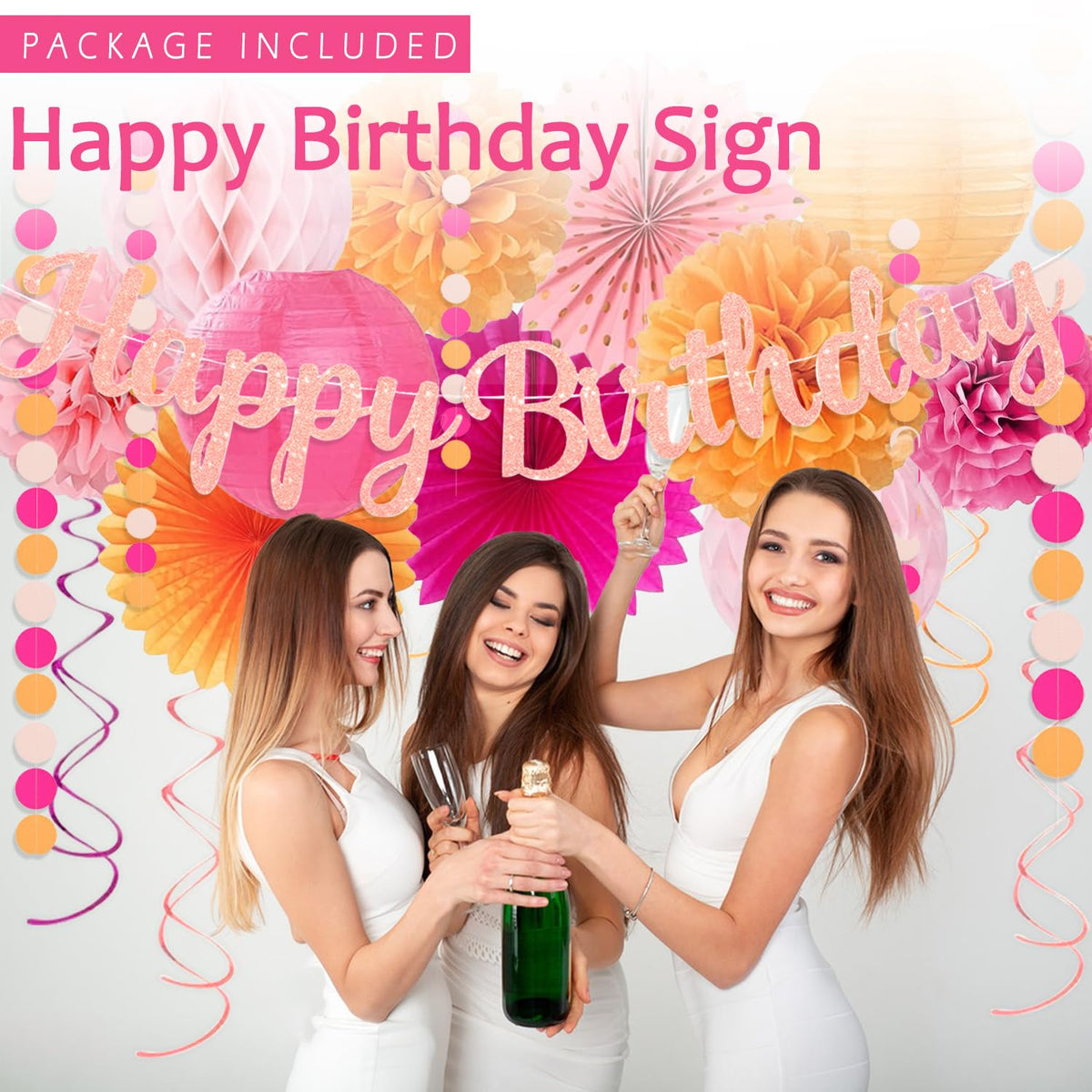 Vztipki happy birthday banner enhances milestone celebrations with a vibrant message.