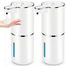 VZZNN 2-pack automatic soap dispensers front view for hygienic bathrooms.