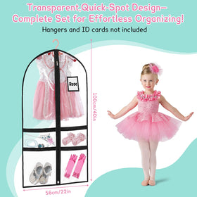 VZZNN clear PVC pockets show shoes and accessories at a glance.