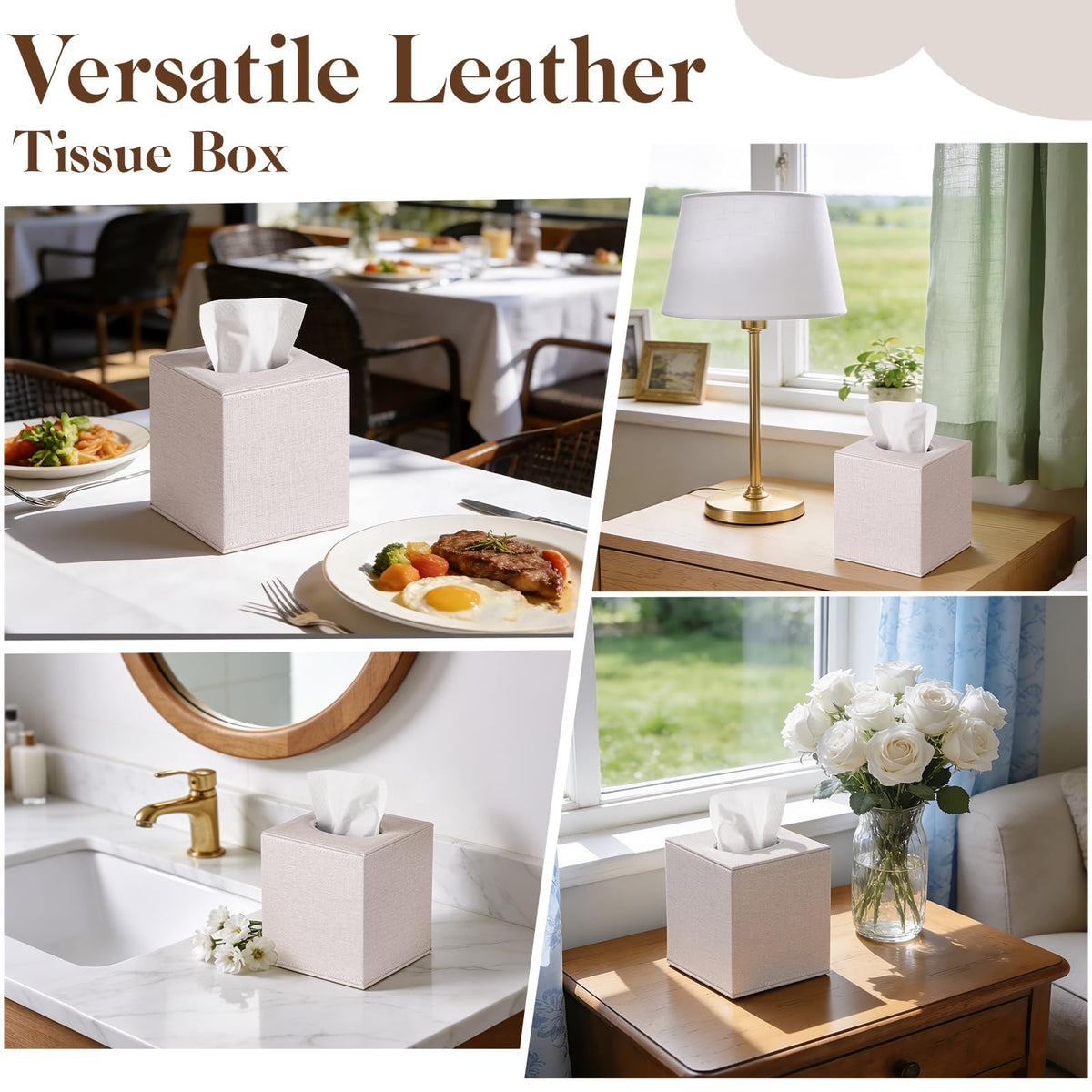 VZZNN fits most standard cube tissue boxes for effortless substitution.