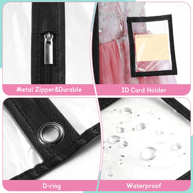 VZZNN heavy-duty fabric protects costumes from dust and moisture during travel.