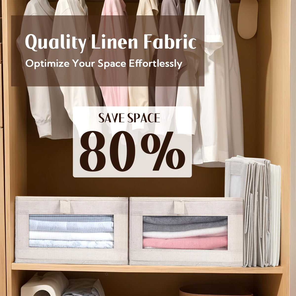 VZZNN Modern fabric texture adds chic storage to any room