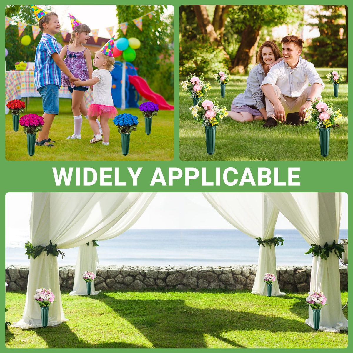VZZNN multi-site grave decor kit enables versatile displays.