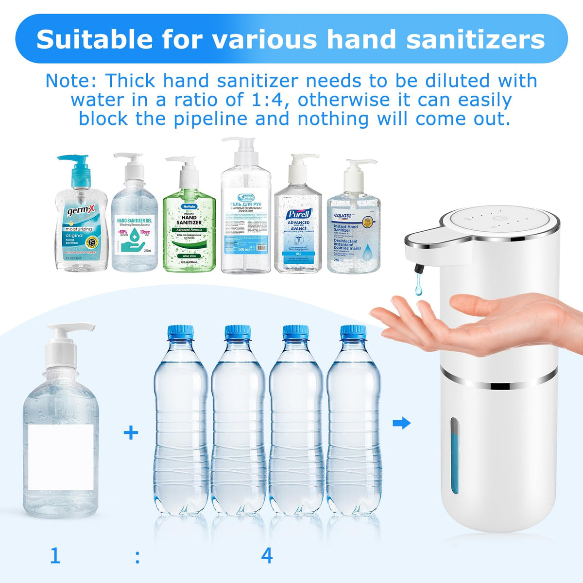 VZZNN USB rechargeable soap dispenser with long battery life.