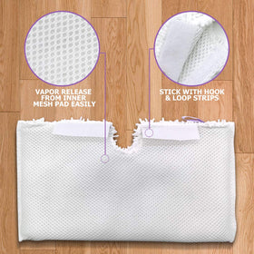 Wagfall sandwich mesh lining pad enabling easier steam release on sealed floors