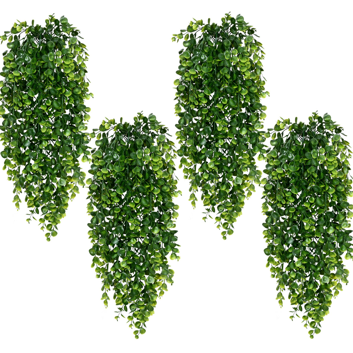 Waipfaru 8-pack fake hanging plants add vibrant color to indoor or outdoor spaces.