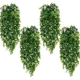 Waipfaru 8-pack fake hanging plants add vibrant color to indoor or outdoor spaces.