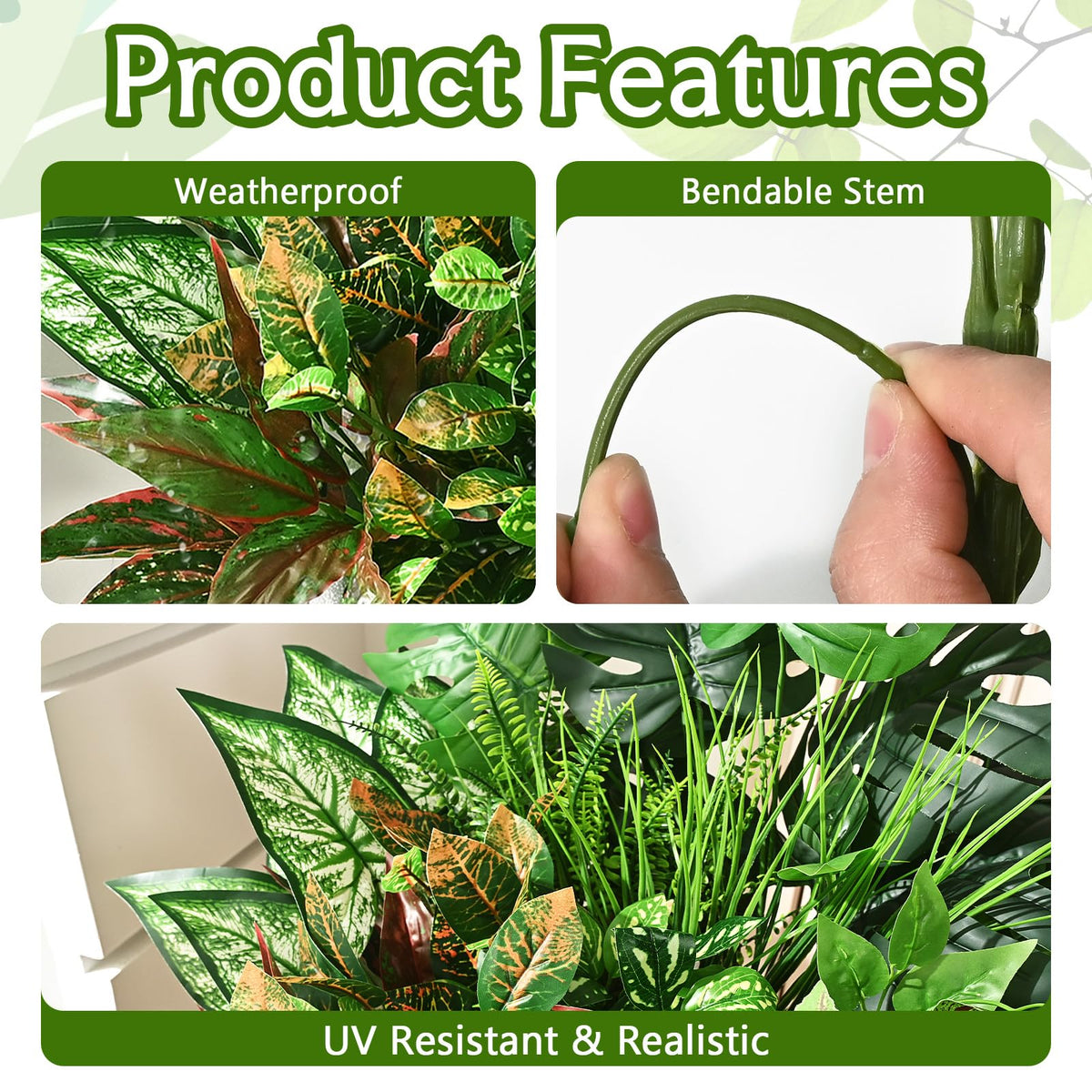 Waipfaru artificial ferns pack enhances shaded corners with lifelike detail.