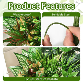 Waipfaru artificial ferns pack enhances shaded corners with lifelike detail.