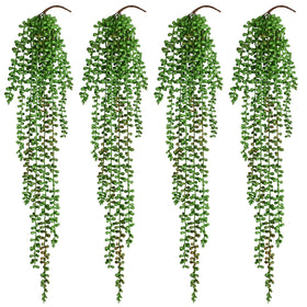 Waipfaru artificial hanging ivy plant for outdoor decor with low maintenance.