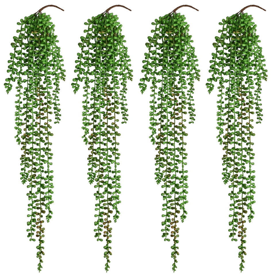 Waipfaru artificial hanging ivy plant for outdoor decor with low maintenance.