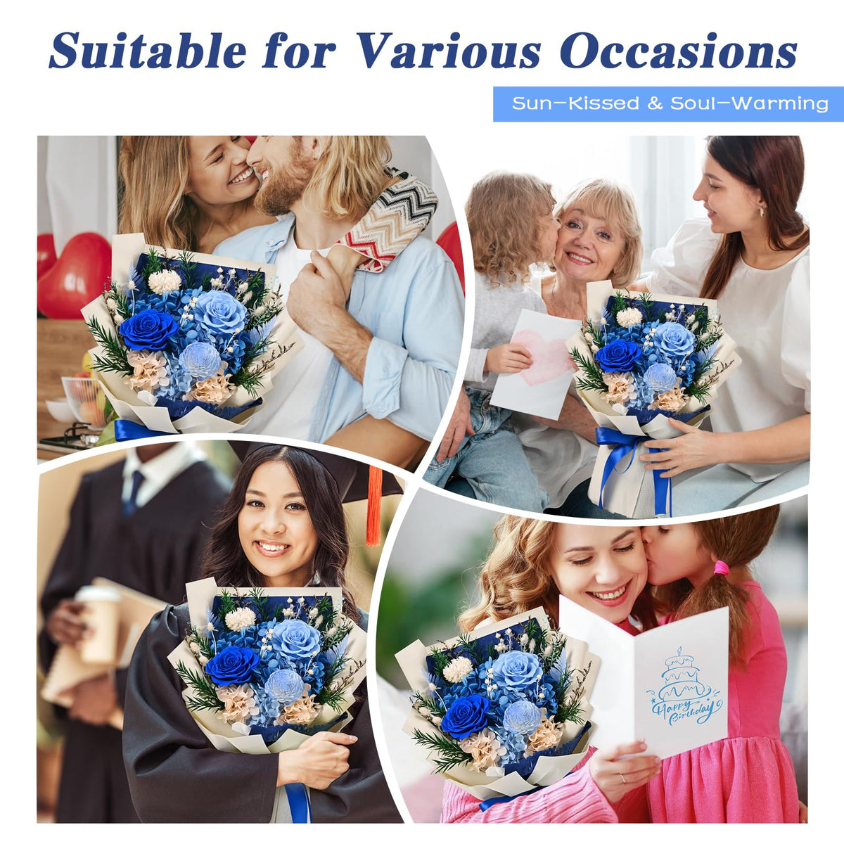 Waipfaru blue rose centerpiece suitable for anniversaries and celebrations.
