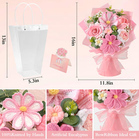 Waipfaru crochet rose detail; textured petals and artisan craft for a timeless gift.