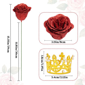 Waipfaru crown and butterfly accents enhance the bouquet presentation