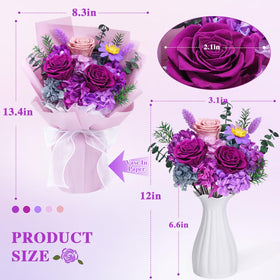 Waipfaru purple-hued arrangement creates sophisticated home decor ambience.