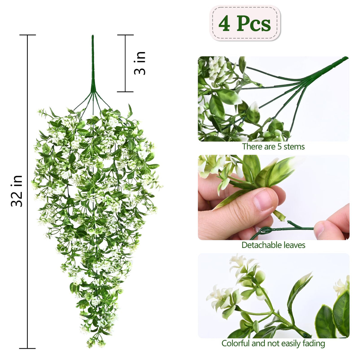 Waipfaru durable waterproof fake greenery for year-round display