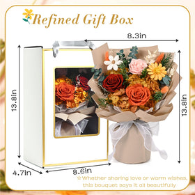 Waipfaru Durty Yellow preserved bouquet close-up, artisanal handcrafted petals.