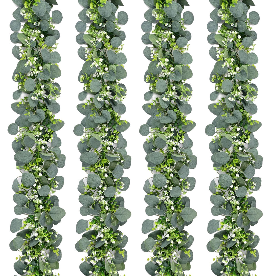 Waipfaru eucalyptus garland 5.9ft full view for inviting greenery in any room.
