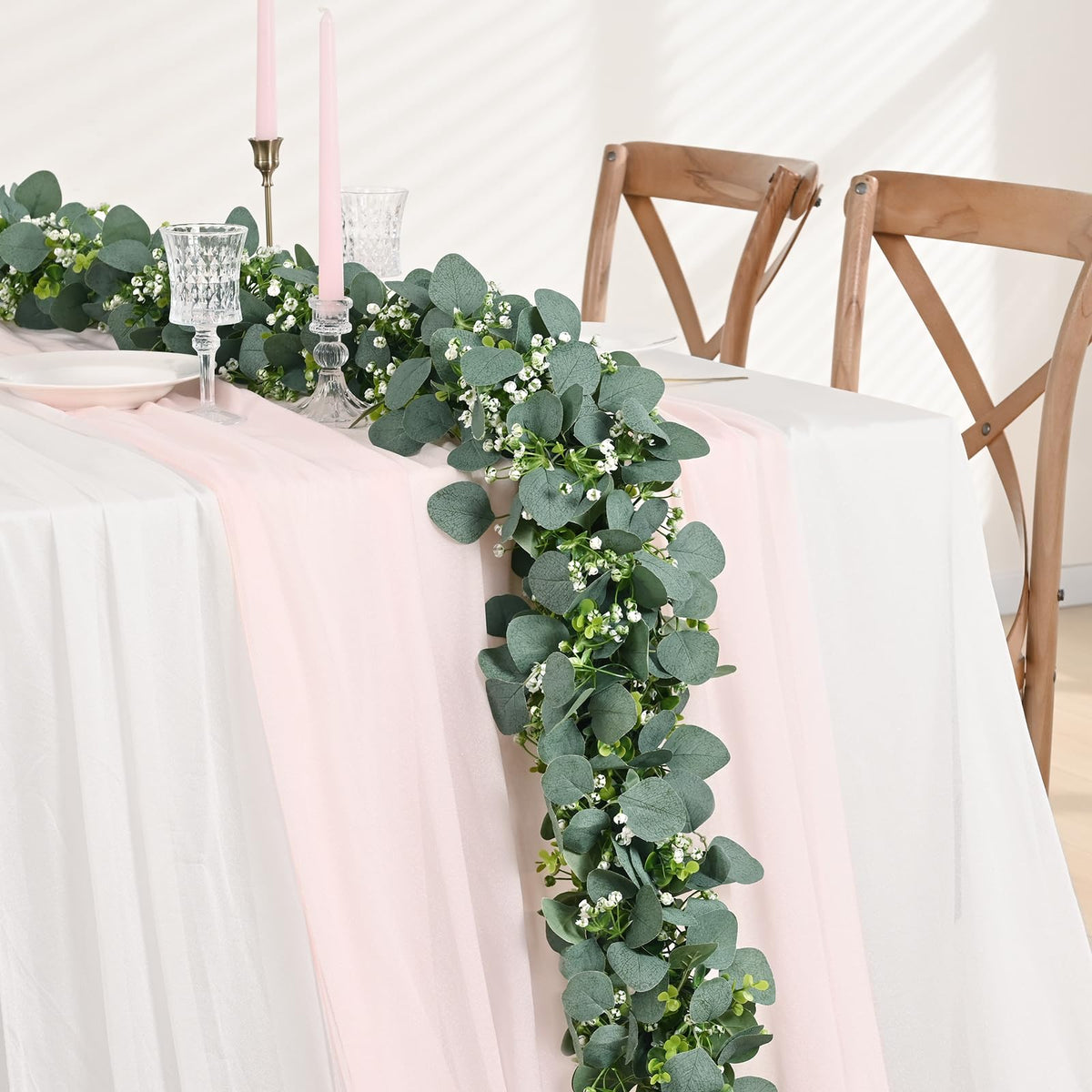 Waipfaru eucalyptus garland for wedding decor; flexible and easy to shape.
