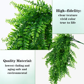Waipfaru hanging fern wall decor adds natural color and depth